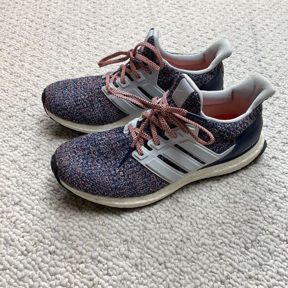 Adidas Blue Multicolor Ultra Boost 4.0 (BB6148) Women's Running Shoes Size 9 - Picture 2 of 16